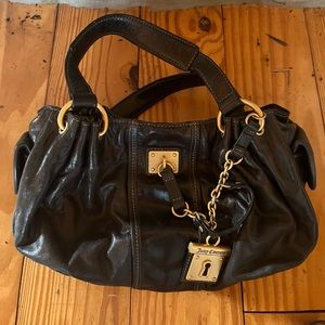 Juicy Couture black leather purse for kids